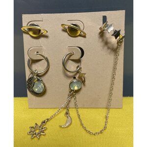 Hot Topic Shine Bright Cuff Earrings Set Emo Goth Punk Grunge Hippie Boho Alt